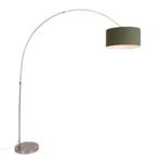 Booglamp staal mosgroene kap 50/50/25 - XL, Huis en Inrichting, Lampen | Vloerlampen, Nieuw, Overige materialen, Modern, 200 cm of meer