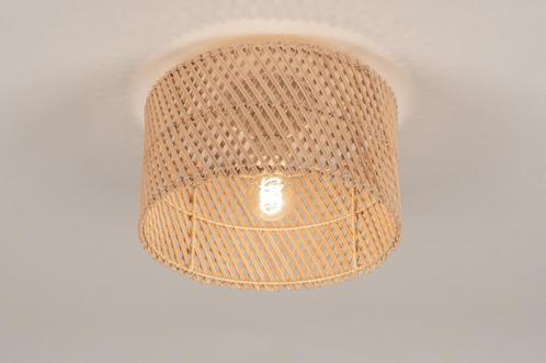 Rietveld Plafondlampen - Beige, Naturel - Rotan, Huis en Inrichting, Lampen | Plafondlampen, Verzenden