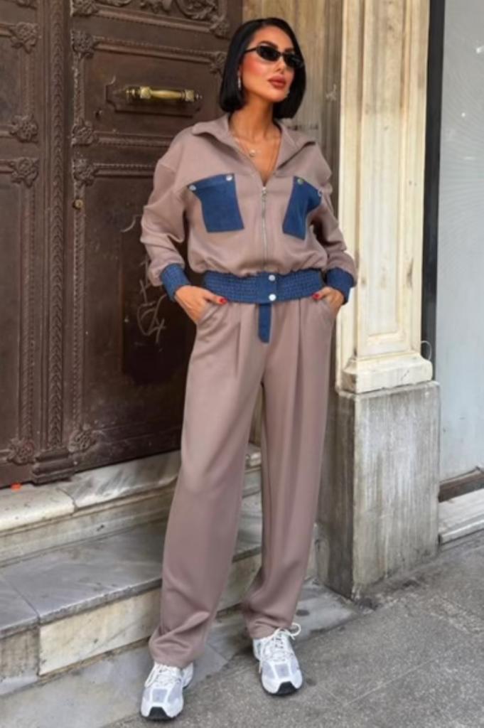 Dames Trainingspak - Loungewear- Joggingspak- Sportkleding, Kleding | Dames, Sportkleding, Overige typen, Bruin, Nieuw, Ophalen of Verzenden