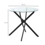 Bijzettafel Met Veiligheidsglas, Ronde Salontafel, Salontafe, Nieuw, Verzenden