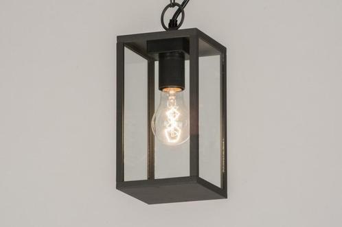 Rietveld Hanglampen - Zwart, Antraciet Donkergrijs - Glas, M, Huis en Inrichting, Lampen | Hanglampen, Verzenden