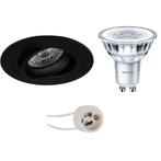GU10 Inbouwspot Set - Rond - Glans Chroom - Kantelbaar -, Huis en Inrichting, Lampen | Spots, Metaal of Aluminium, Nieuw, Ophalen of Verzenden