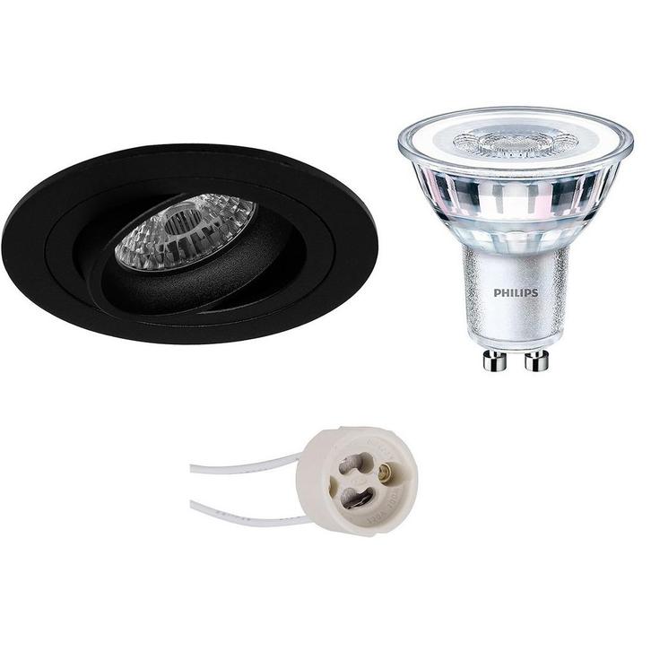 GU10 Inbouwspot Set - Rond - Glans Chroom - Kantelbaar -, Huis en Inrichting, Lampen | Spots, Plafondspot of Wandspot, Nieuw, Led