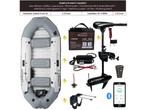 Rubberboot + Elektromotor 62lbs + LiFePO4 Accu 50Ah + Lader, Ophalen, Nieuw, Elektrisch, Overige materialen