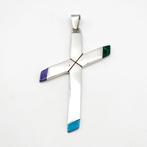 Hanger - sterling zilver, malachiet en turquoise - Native