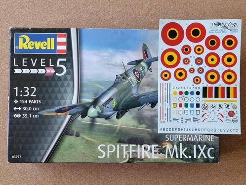 Revell 03927 Supermarine Spitfire Mk.IXc 1:32 BE DECALS!, Hobby en Vrije tijd, Modelbouw | Vliegtuigen en Helikopters, Revell
