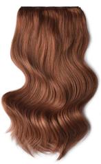 Remy Human Hair extensions Double Weft  24 - rood 33#, Nieuw