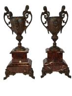 Vaas met dubbele oren (2) - Legering, Marmer