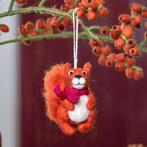 Wolvilt Hanger Eekhoorn Indian Summer - Burgundy - Fairtrade, Ophalen of Verzenden, Nieuw