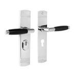 Retro buitendeurbeslag klink/klink PC55 in glanzend nikke..., Ophalen of Verzenden, Nieuw, Koper of Messing, Klink of Kruk