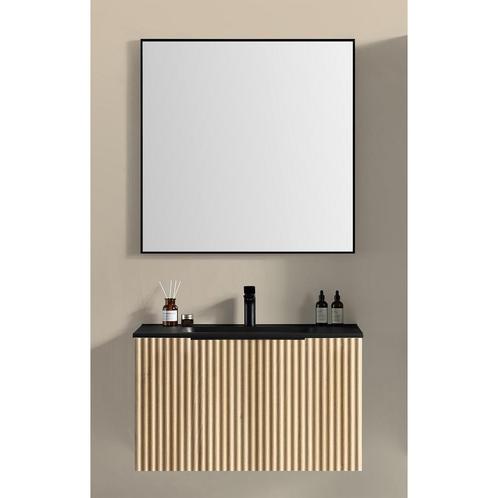 Xellanz Ribbella Badmeubel Compleet - 80cm - Naturel Eik/Mat, Huis en Inrichting, Badkamer | Badkamermeubels, Nieuw, Ophalen of Verzenden