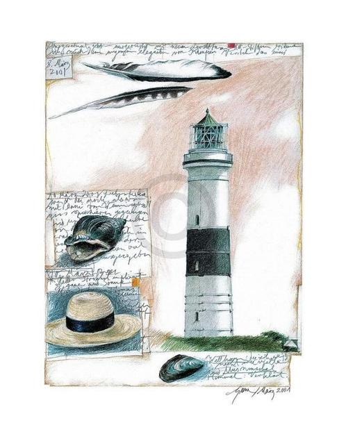Kunstdruk Sabine Gerke - Kampen 40x50cm, Huis en Inrichting, Woonaccessoires | Schilderijen, Tekeningen en Foto's, Nieuw, Verzenden