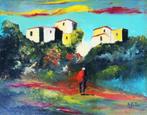Antonio Berte (1936-2009) - Paesaggio con figura