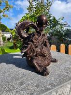 Beeld, Bronze: Dragon - The Pearl of Wisdom - 15 cm -, Antiek en Kunst