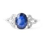 Zonder minimumprijs - Ring Platina - 1.73ct. tw. Saffier -, Nieuw