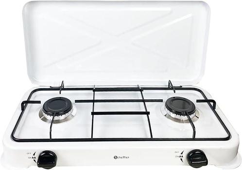 Scheffler Gasfornuis 2-pits - Wit, Caravans en Kamperen, Kampeeraccessoires, Verzenden