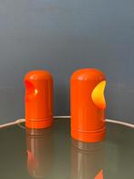 Set (2) of Vintage Orange Table Lamps in Selene Lightolier S, Huis en Inrichting, Lampen | Tafellampen, Ophalen of Verzenden, Nieuw