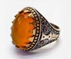 Zonder Minimumprijs - Ring Zilver Citrien, Sieraden, Tassen en Uiterlijk, Ringen, Nieuw