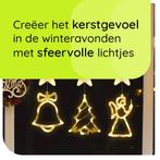 Kerstverlichting Raam Engel, Kerstbel, Kerstboom - 73-82cm -, Diversen, Kerst, Verzenden, Nieuw