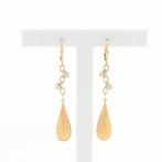 Bicolor gouden oorhangers (Oorbellen), Ophalen of Verzenden, Gebruikt, Overige kleuren, Goud
