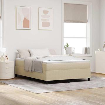 vidaXL Boxspring bed Grijs groen 160 x 200 cm Katoenen stof beschikbaar voor biedingen