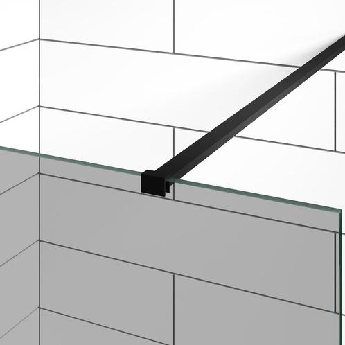 Douchewand Rizani 120 x 200 cm Zwart – Getint Rookglas, Doe-het-zelf en Verbouw, Sanitair, Douche, Nieuw, Verzenden