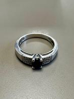 Zonder minimumprijs - Ring - 18 karaat Witgoud Saffier -, Sieraden, Tassen en Uiterlijk, Ringen, Nieuw