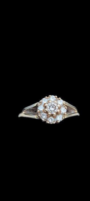 Ring - 14 karaat Geel goud - 1.30ct. tw. Diamant, Sieraden, Tassen en Uiterlijk, Ringen