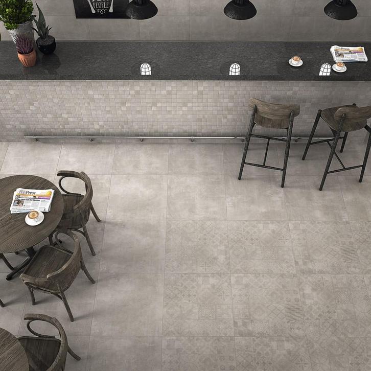 Mont Blanc Gris Decor 60 x 60, Doe-het-zelf en Verbouw, Tegels, Nieuw