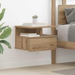 vidaXL Vliegend Nachtkastje artisanaal eikenkleurig 40 x 31, Minder dan 45 cm, Verzenden, Nieuw, Minder dan 55 cm