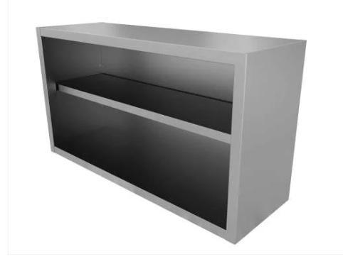 RVS Open Wandkast, Kast, B80 x D40 x H80cm, Zakelijke goederen, Kantoor en Winkelinrichting | Winkel en Inventaris