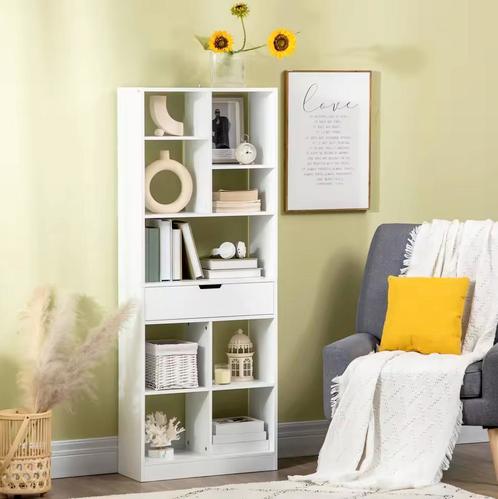 Nieuwe Boekenkast Wit of Zwart - Modern en veel opbergruimte, Huis en Inrichting, Kasten | Boekenkasten, Nieuw, Verzenden