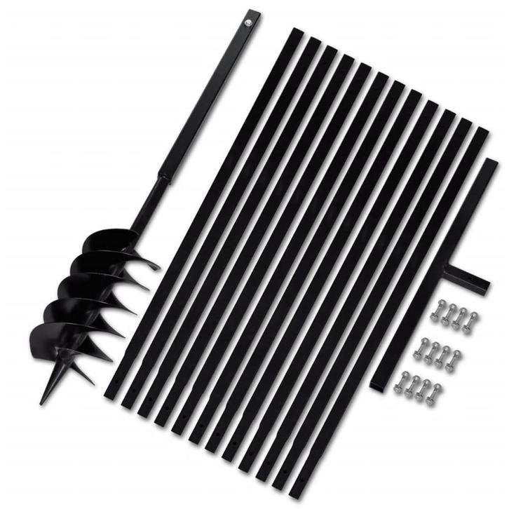 vidaXL Grondboor met handvat 150 mm en verlengstukken 13 m, Tuin en Terras, Hand-tuingereedschap, Nieuw, Verzenden