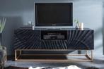 Massief tv-lowboard SCORPION 160cm zwart mangohout met, Huis en Inrichting, Kasten | Televisiemeubels, Ophalen of Verzenden, Nieuw