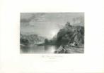 Zicht op Bouvignes-sur-Meuse, Antiek en Kunst, Kunst | Etsen en Gravures