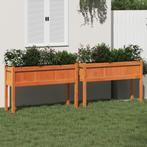 vidaXL Plantenbakken met poten 2 st cm massief grenenhout, Tuin en Terras, 100 cm of meer, Verzenden, Nieuw, 60 cm of meer