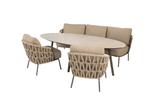 4 Seasons Outdoor Mallorca low dining set XL met Salute, Tuin en Terras, Tuinsets en Loungesets, Ophalen of Verzenden, Nieuw