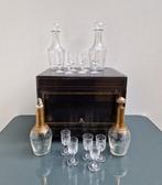 Drankkast - Messing, Kristal, Hout, Cave à liqueur Bois, Antiek en Kunst