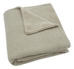 Jollein Basic Knit Olive Green / Fleece 75 x 100 cm, Verzenden, Nieuw