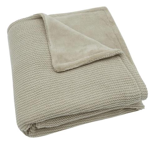 Jollein Basic Knit Olive Green / Fleece 75 x 100 cm, Kinderen en Baby's, Dekens, Slaapzakjes en Inbakerproducten, Nieuw, Verzenden
