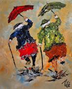 Laurent Pate (XX) - Deux Mamies en balade, Antiek en Kunst