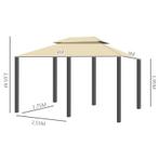 TRUUSK Paviljoen 3x4m - Tuinpaviljoen met 6 Zijpanelen - Par, Tuin en Terras, Partytenten, Verzenden, Nieuw