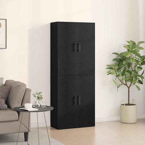 vidaXL Kasten Set van 2 in Zwart Eiken - 69,5x34x180 cm van, Huis en Inrichting, Kasten | Buffetkasten, Nieuw, Minder dan 50 cm