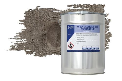 Wixx Vlonder en Terrasolie UV+ Grijs 2.5L, Doe-het-zelf en Verbouw, Verf, Beits en Lak, Verf, Grijs, Nieuw, Minder dan 5 liter