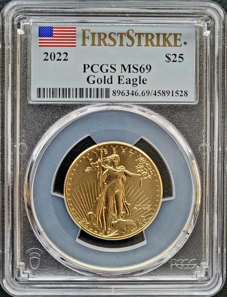 Gouden American Eagle 1/2 oz 2022 PCGS MS69, Postzegels en Munten, Munten | Amerika, Midden-Amerika, Losse munt, Goud, Verzenden