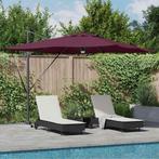 vidaXL Roma Parasol Rood 286 x 284 x 270 cm Aluminium en, Tuin en Terras, Verzenden, Nieuw, 2 tot 3 meter