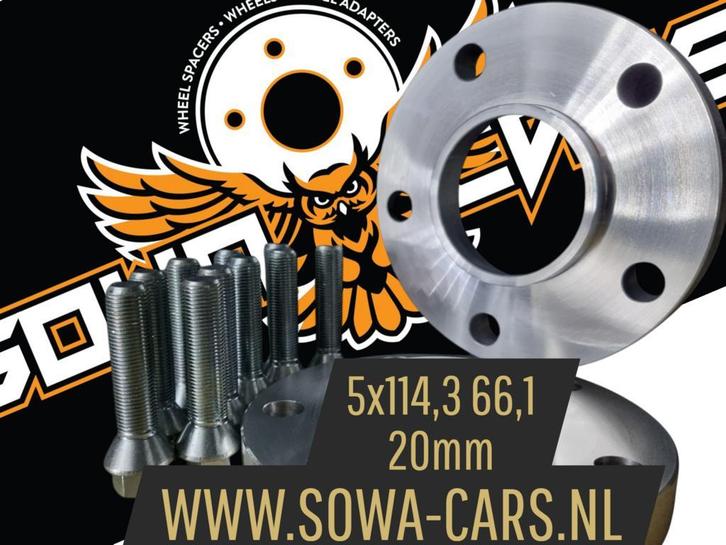 Spacers 20mm 5x114,3 66,1 Renault Kadjar Spoorverbreders, Auto diversen, Tuning en Styling, Ophalen of Verzenden