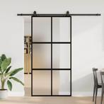 vidaXL Schuifdeur met beslagset 102,5x205 cm gehard glas, Doe-het-zelf en Verbouw, Deuren en Horren, Verzenden, Nieuw