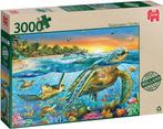 Jumbo puzzel underwater turtles 3000 stukjes, Verzenden, Nieuw