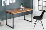 Elegant bureau ELEMENTS 118 cm metalen frame met Sheesham, Huis en Inrichting, Bureaus, Ophalen of Verzenden, Nieuw